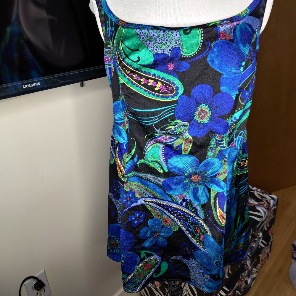 Croft & Barrow Floral Tankini Swimsuit sz 16W